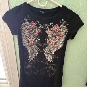 Black top with jewels